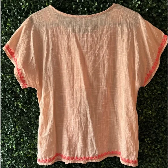 VINEYARD VINES TASSLE EMBROIDERED PEASANT TOP - Picture 4 of 8